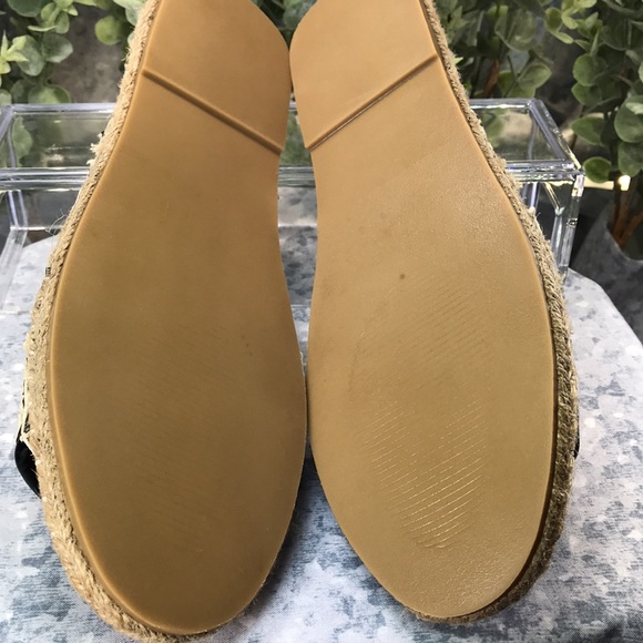 Report Claude Natural & Black Weave Espadrille Slides Women’s 9M☀️Like NEW☀️ - Picture 7 of 8